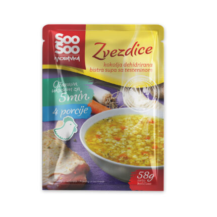Zvezdica kokoja bistra supa sa testeninom 58gSupe i soseviBistre supeSooSoo