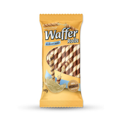 Vafel roleri sa vanilom 140gKonditoriRoleriWaffer
